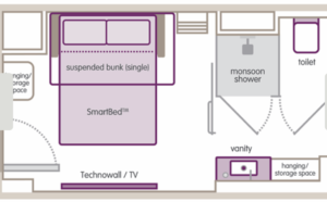 YOTEL Boston room layout